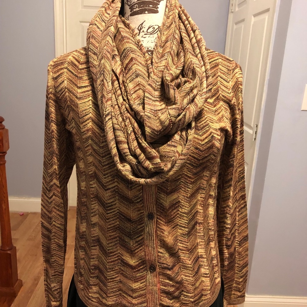 Missoni x Target knit cardigan and infinity scarf